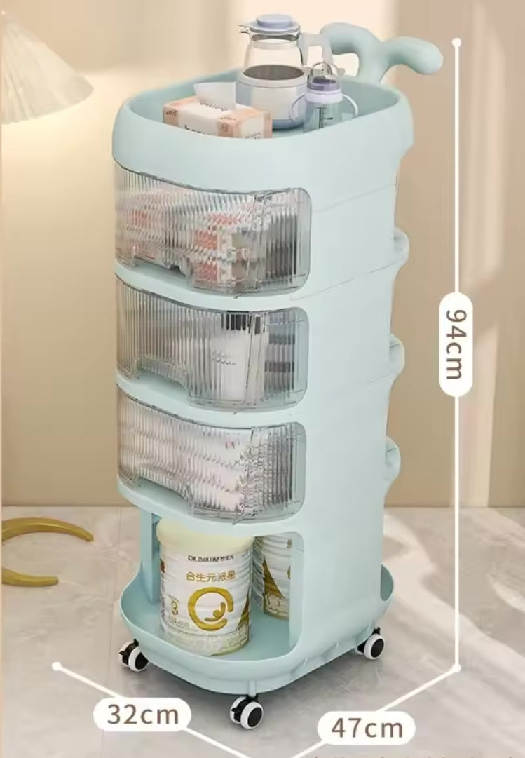 Multi Tier Rolling Storage Rack, Kids Diaper Organizer, Kids Wheels Storage Organizer, Floor Standing Storage Racks Multi Tier Rolling Storage Rack, Kids Diaper Organizer, Kids Wheels Storage Organizer, Floor Standing Storage Racks